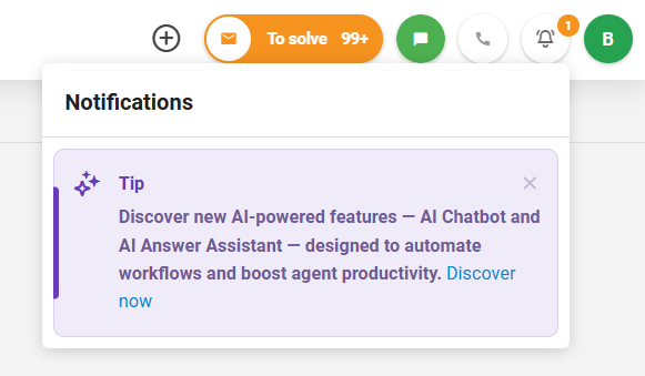Snímka obrazovky nového panelu LiveAgent News v aplikácii zobrazujúceho notifikácie a aktualizácie