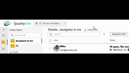 LiveAgent - Informácie o žiadateľovi lístka v kartách lístkov