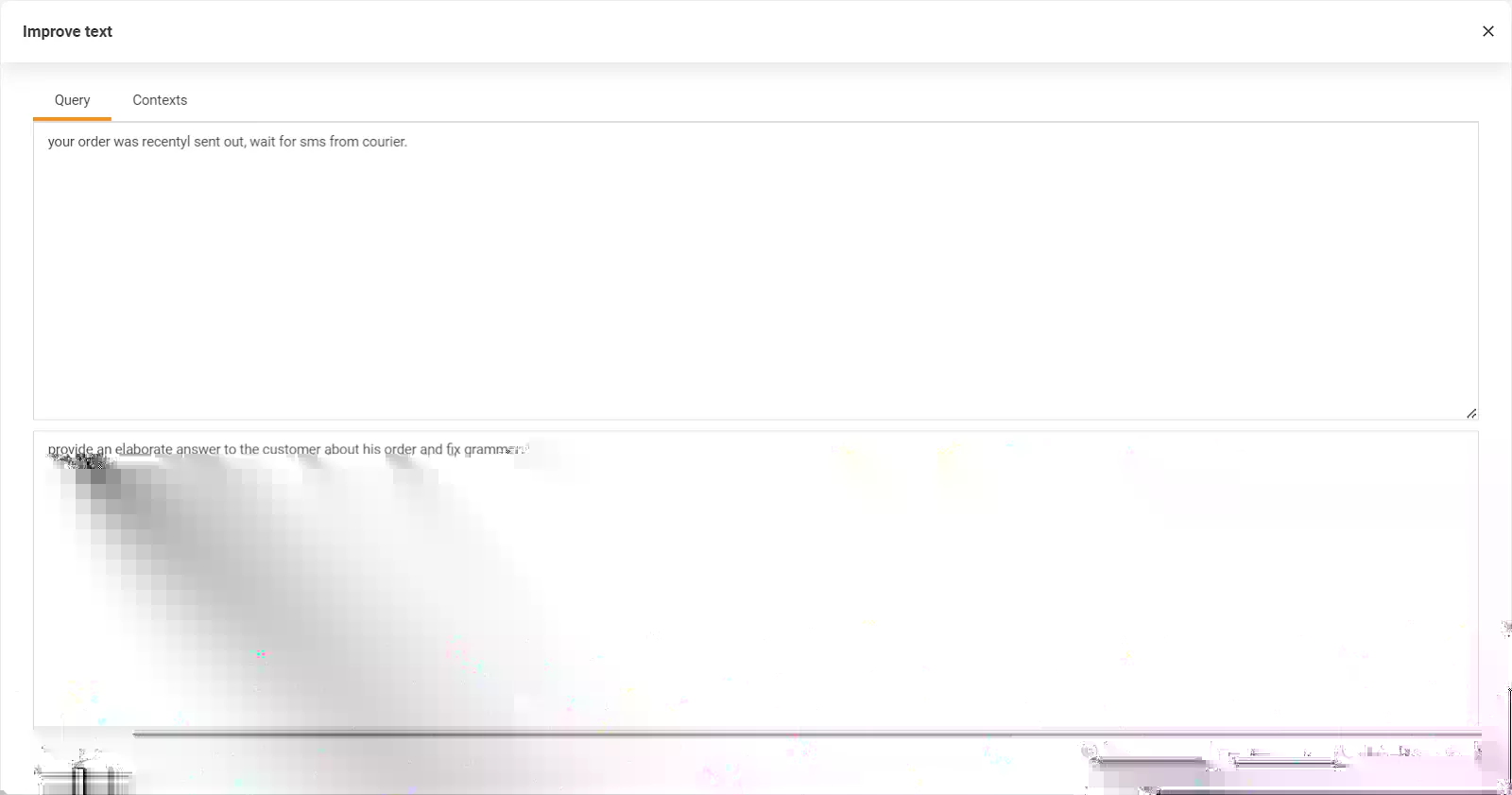 Obrázok zobrazujúci funkciu LiveAgent Zlepšiť text