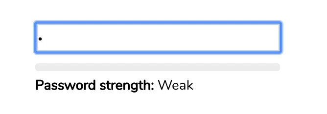 Password strength meter