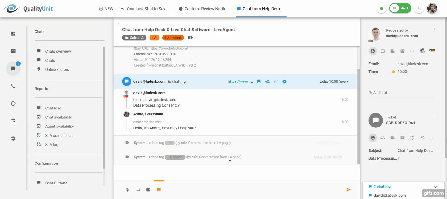 Zobrazenie písania v reálnom čase v akcii