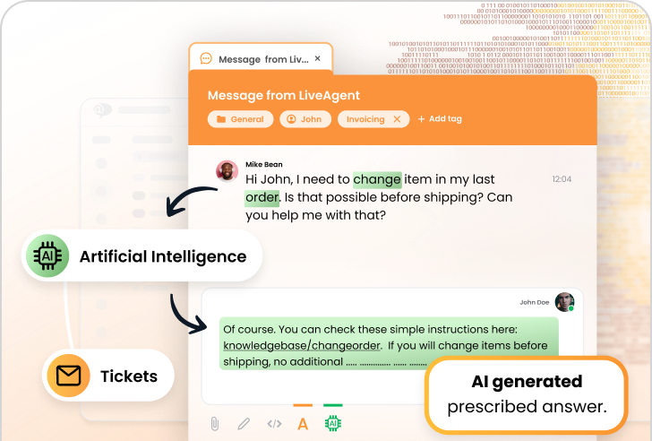 Funkcia AI Answer Composer LiveAgent