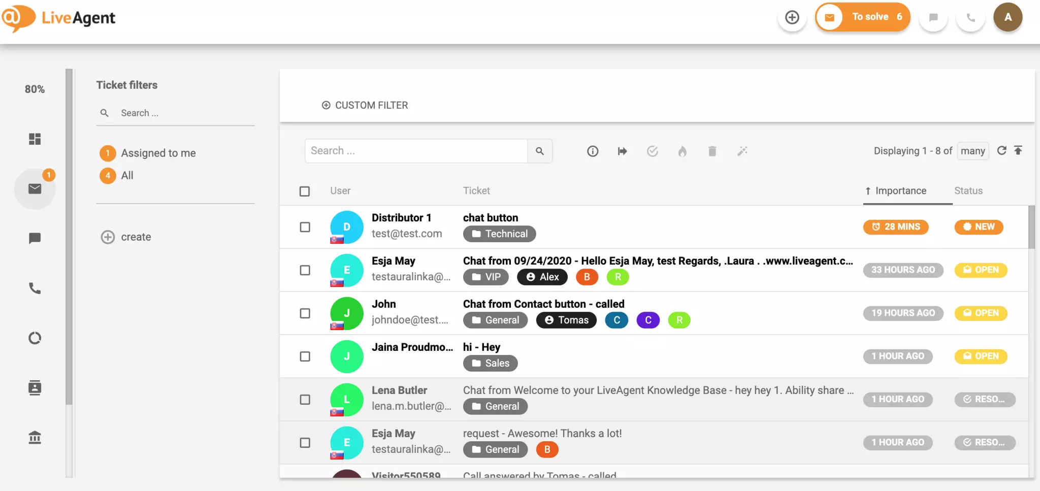 Ticketovací systém v LiveAgent
