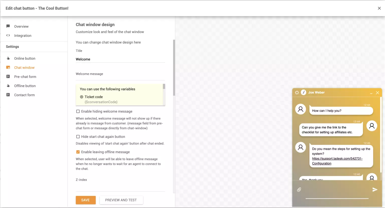 Prispôsobte si okno chatu