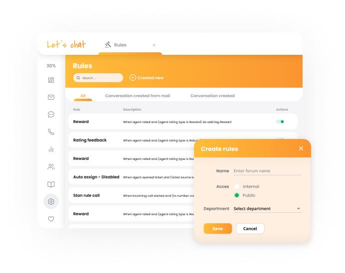 Funkcia automatizácie LiveAgent