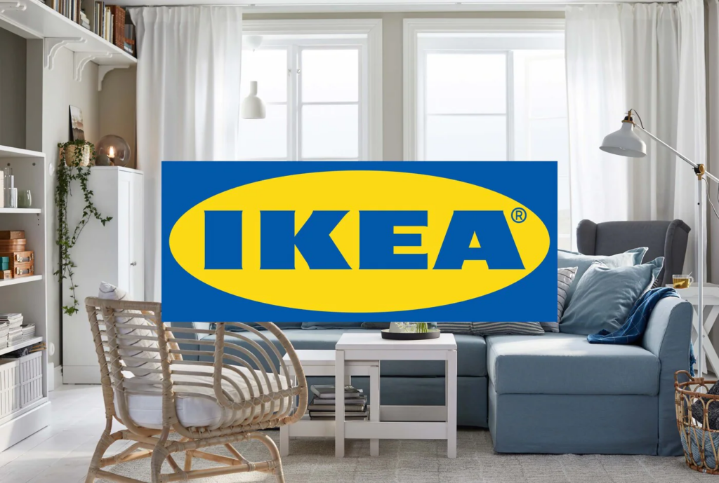 Obrázok loga Ikea s ich nábytkom