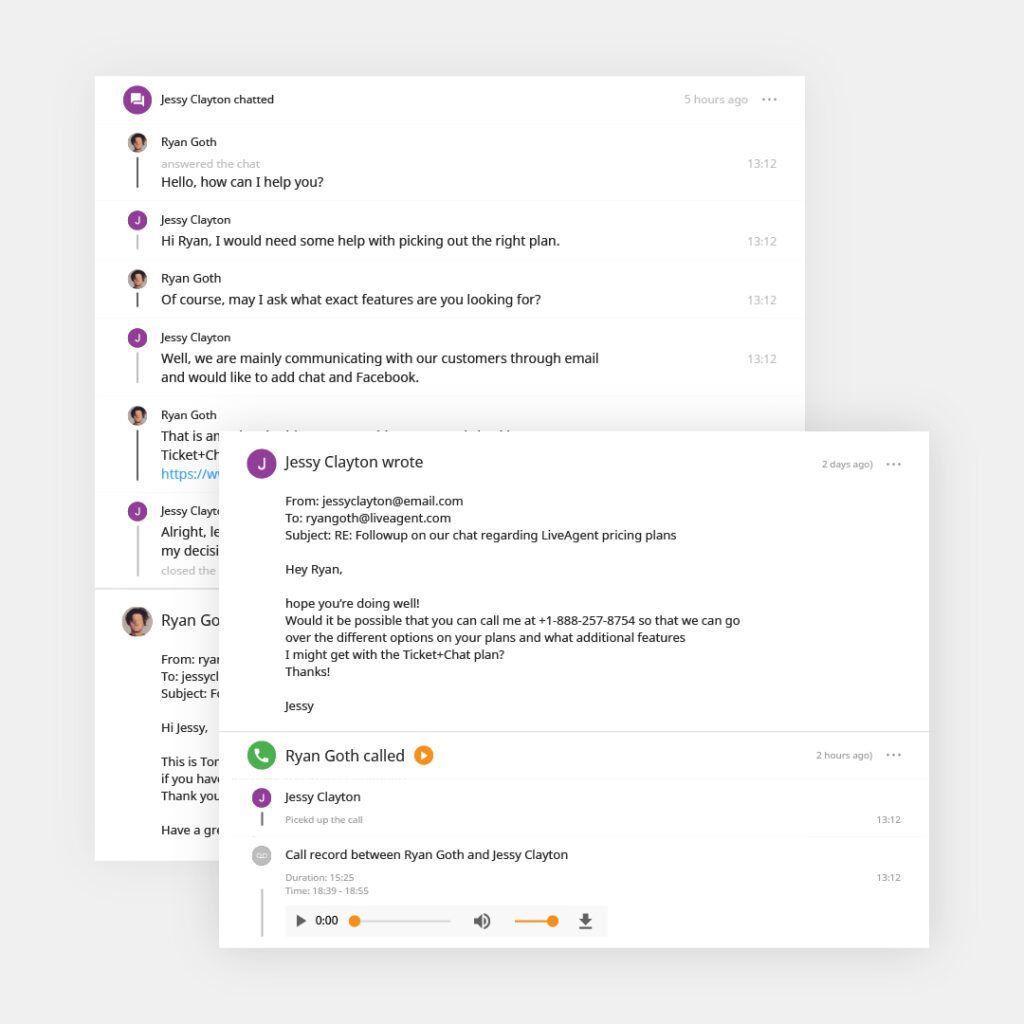 Príklad ticketu LiveAgent