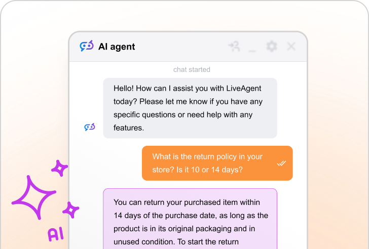 Funkcia AI Chatbot LiveAgent