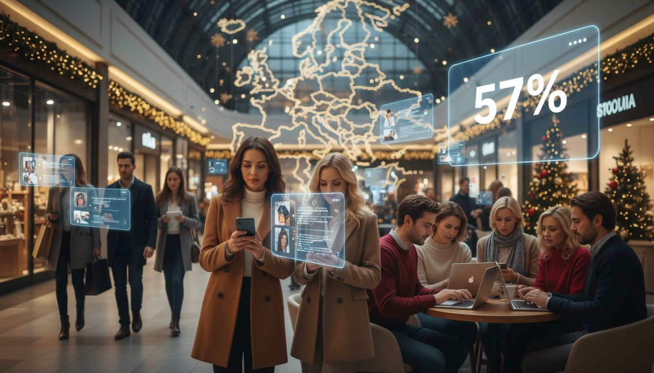 Europeans on shopping, using AI assistants statistics