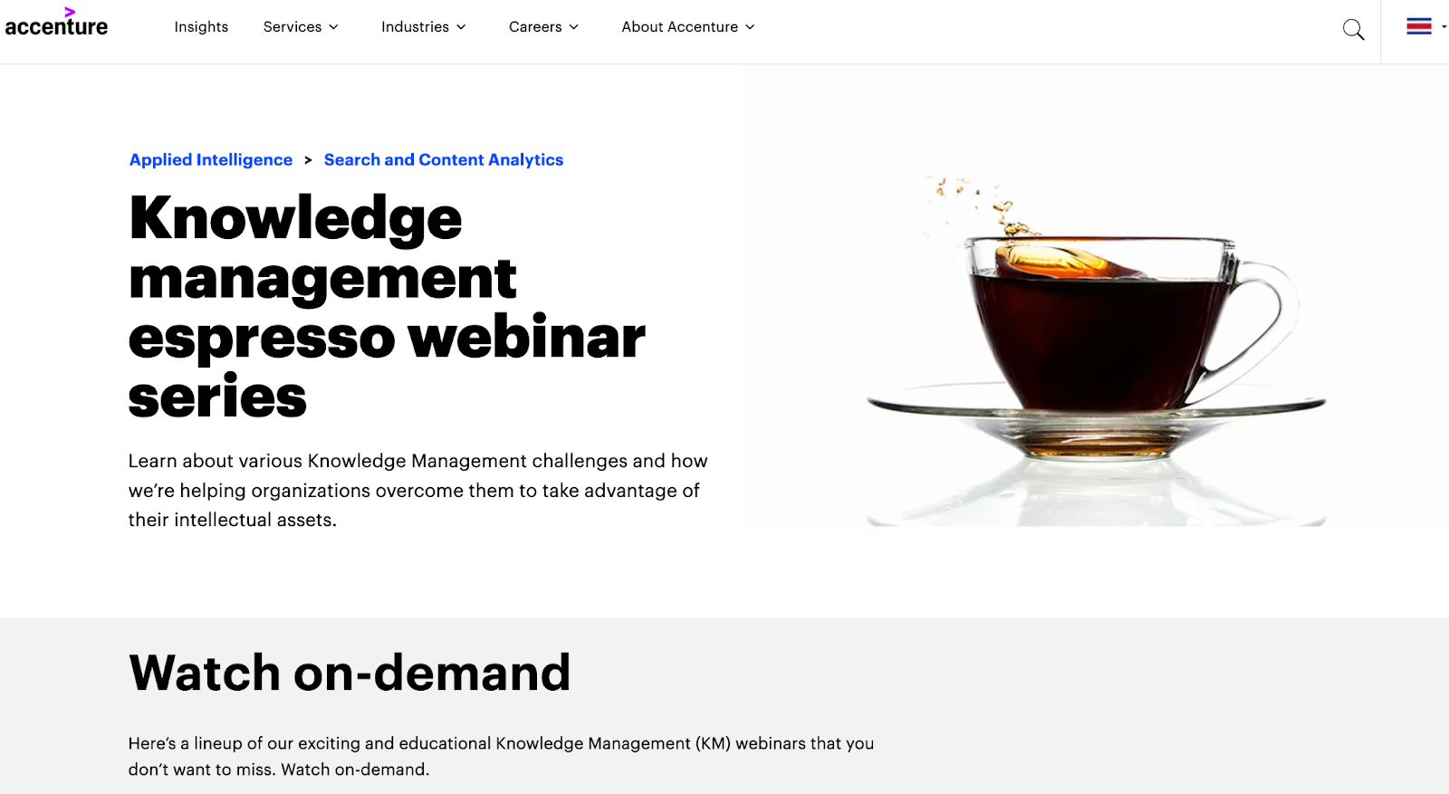 Snímka obrazovky zdrojov Accenture zdieľaných prostredníctvom správy znalostí