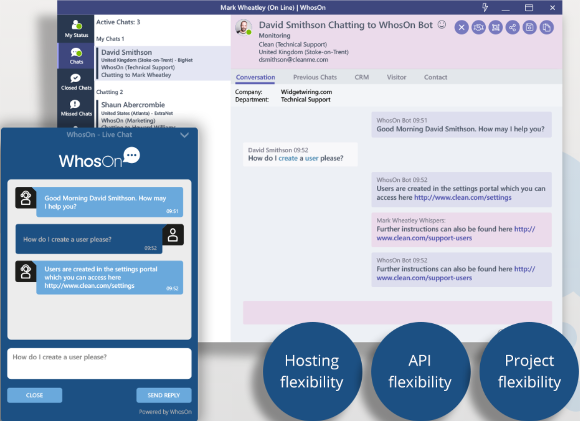 Prehľad live chat WhosOn