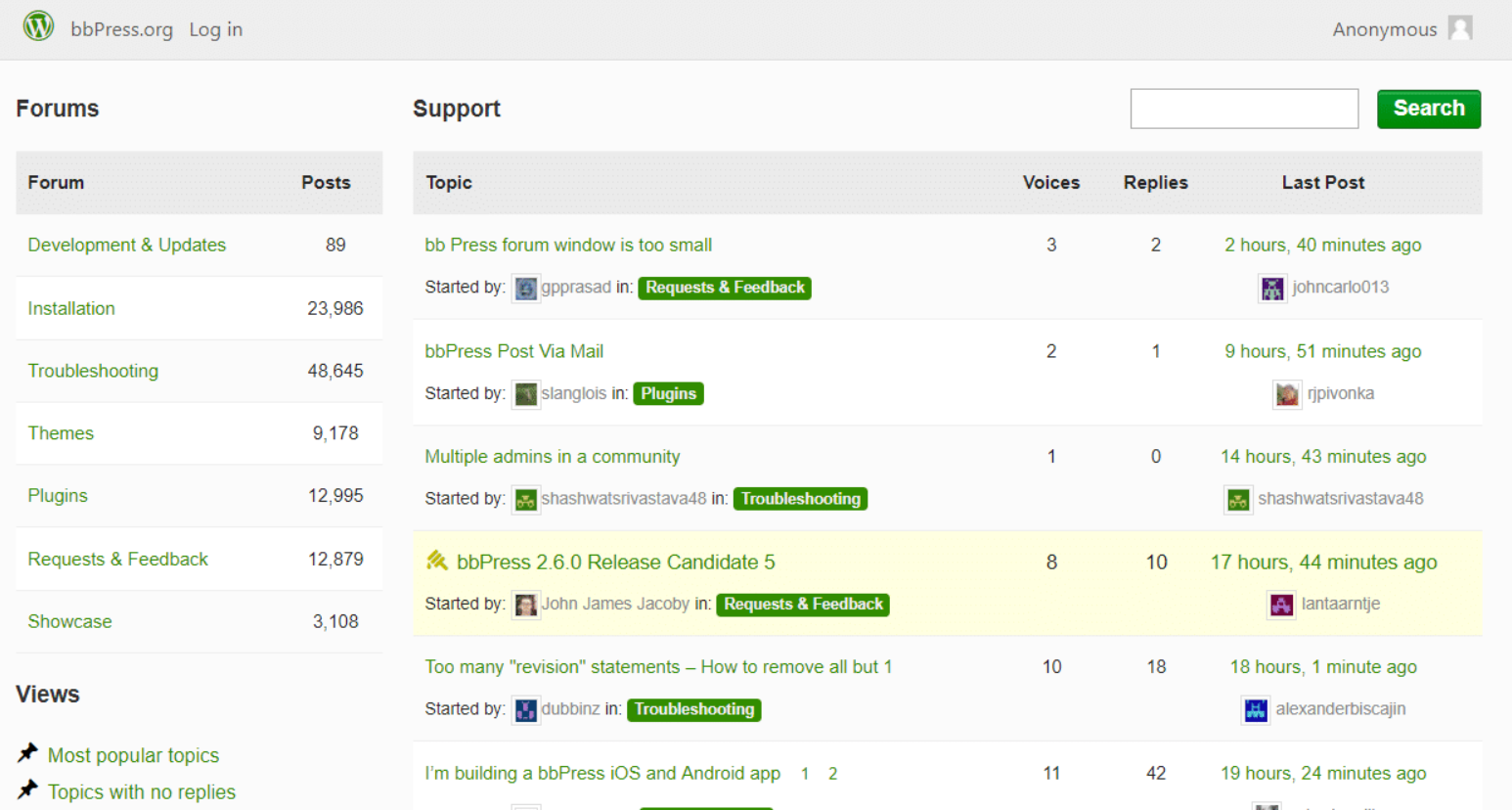 Plugin bbPress WordPress fóra