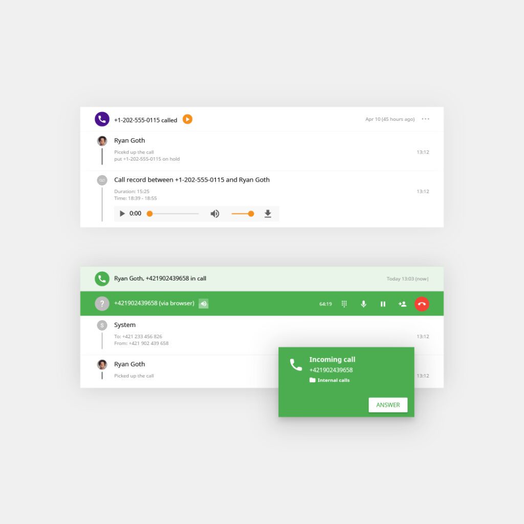 Prehľad call centra od LiveAgent - Neobmedzené nahrávky a hovory bez dodatočných poplatkov