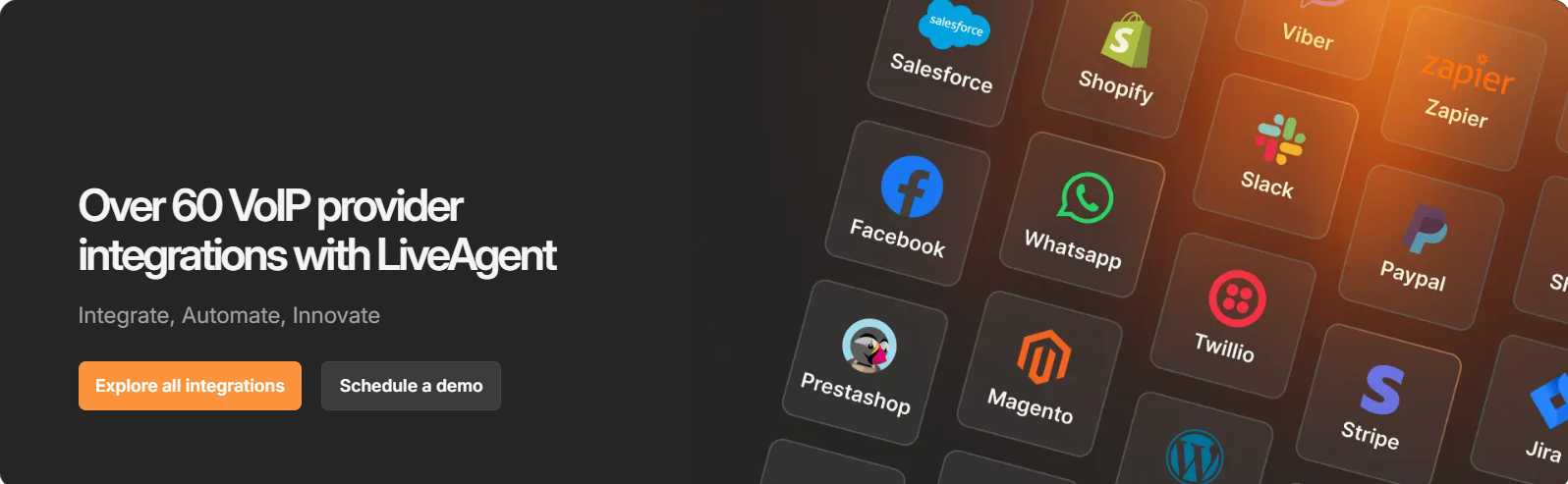 Softvér na správu zákazníckych služieb LiveAgent dashboard — hovory, chaty a lístky v jednom zjednotenom zobrazení