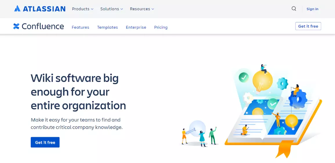 Domovská stránka Confluence