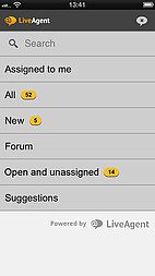 Rozhranie aplikácie LiveAgent iOS - Správa lístkov