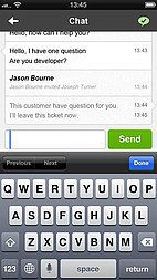 Rozhranie aplikácie LiveAgent iOS - Detaily lístku
