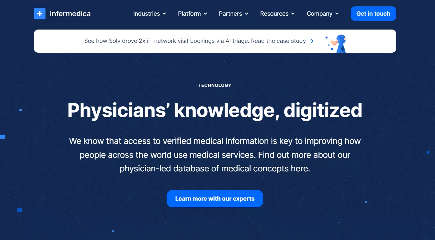Infermedica - medical knowledge base page