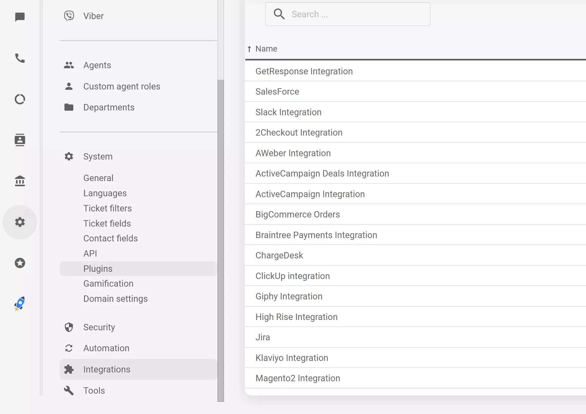 Vylepšenie nastavení integrácií