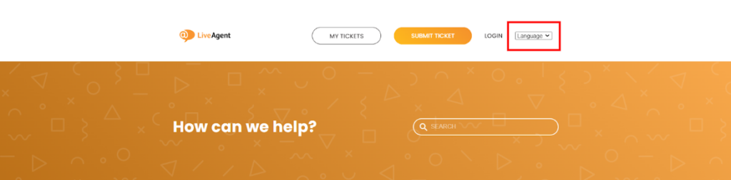 LiveAgent - Nastavenia jazyka Knowledge base