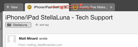 LiveAgent - Možnosť zmeny poradia kariet lístkov v hlavičke panela agenta