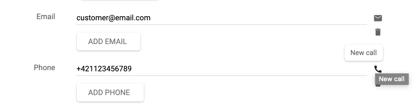Zavolajte zákazníkovi alebo vytvorte lístok priamo z obrazovky úprav