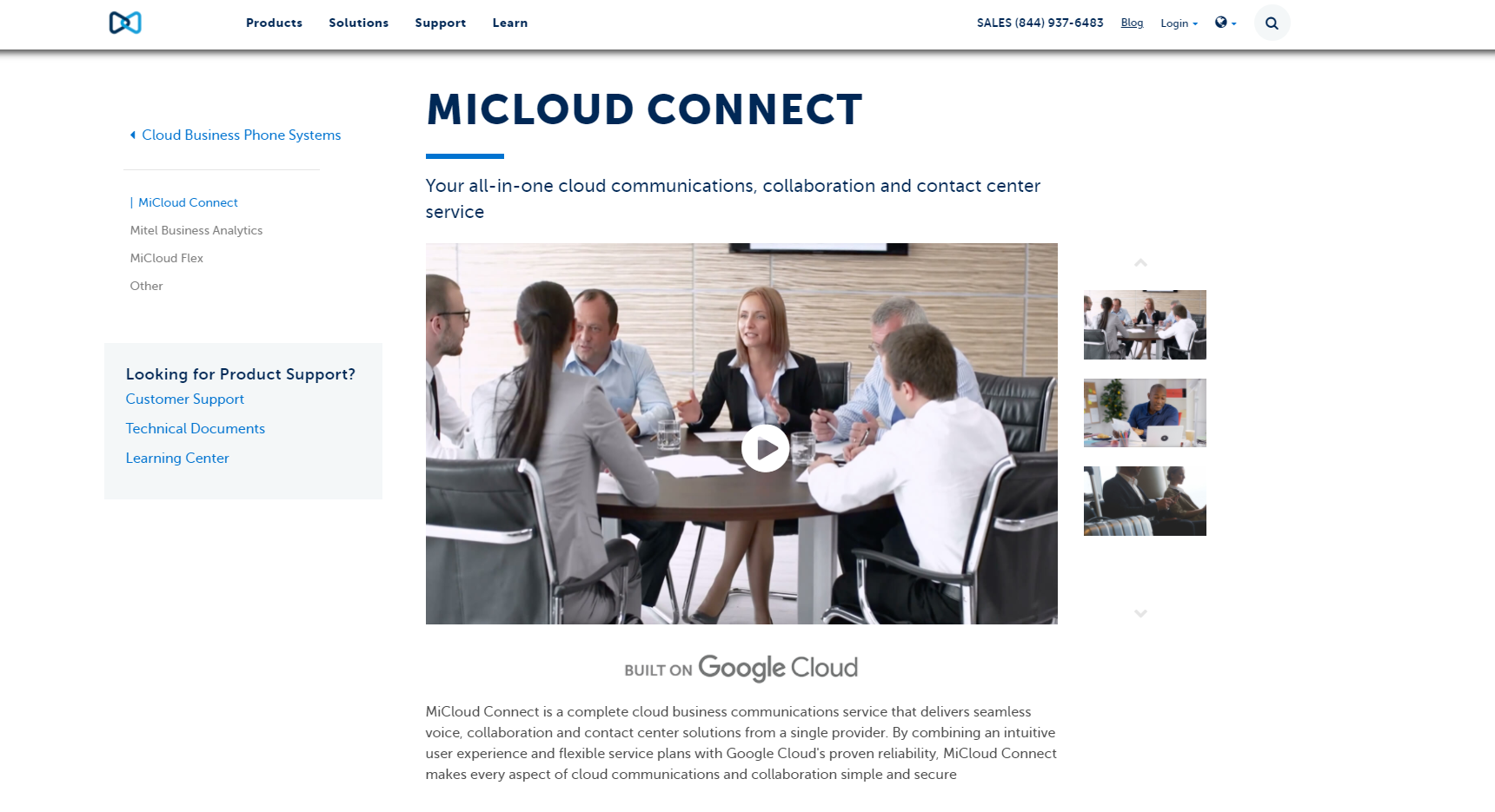 MiCloud Connect poskytovateľ website