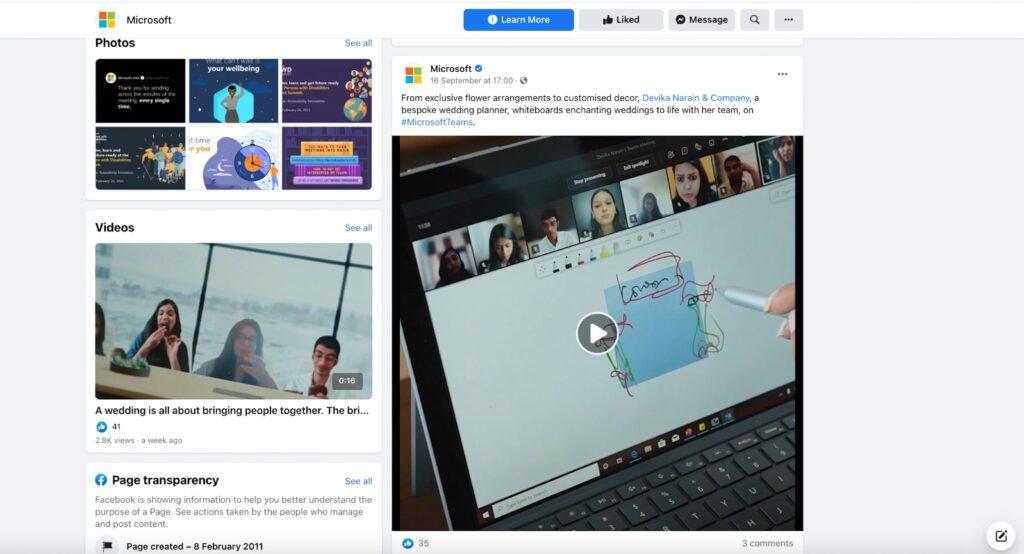 Microsoft používa video marketing na Facebooku na zapojenie publika