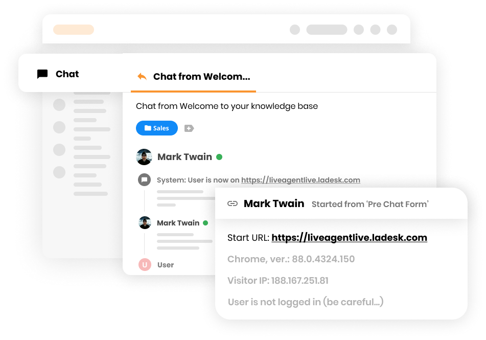 Funkcia histórie online lístkov v softvéri na zákaznícky servis - LiveAgent
