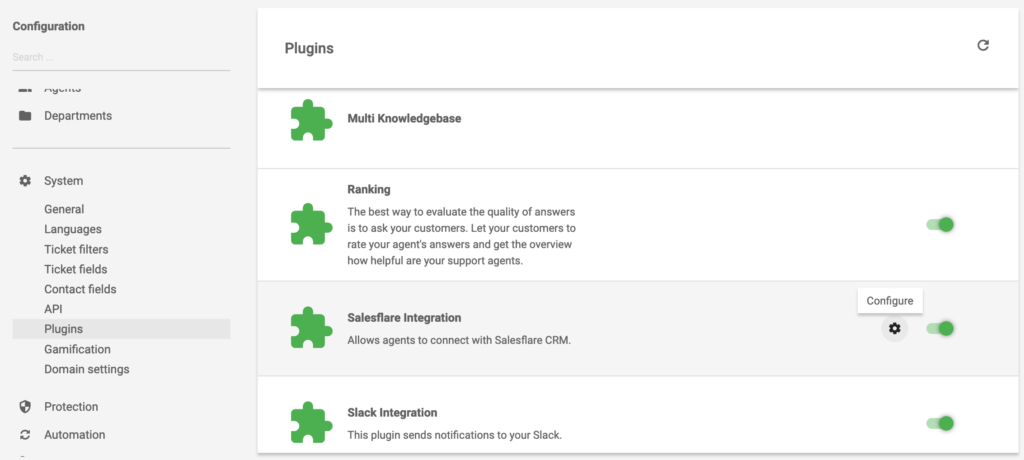 Zásuvný modul integrácie Salesforce aktívny v LiveAgent