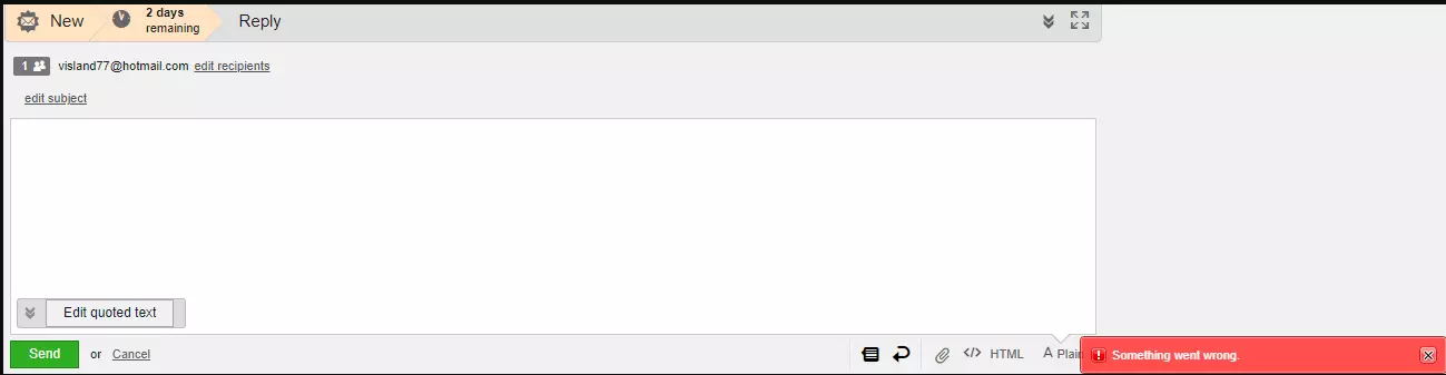 Ukladanie neplatnej e-mailovej šablóny