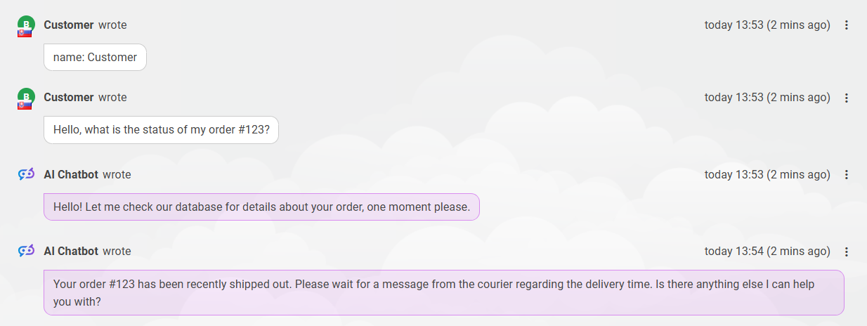 Rozhranie chatov sociálnych médií a chatbota