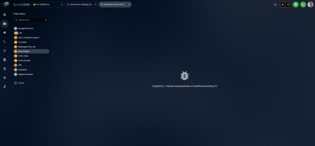 Problémy so zobrazovaním prevzatých chatov