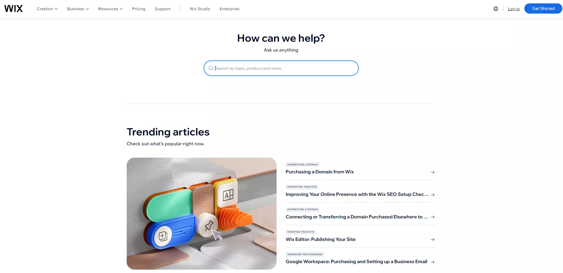 Znalostná báza Wix