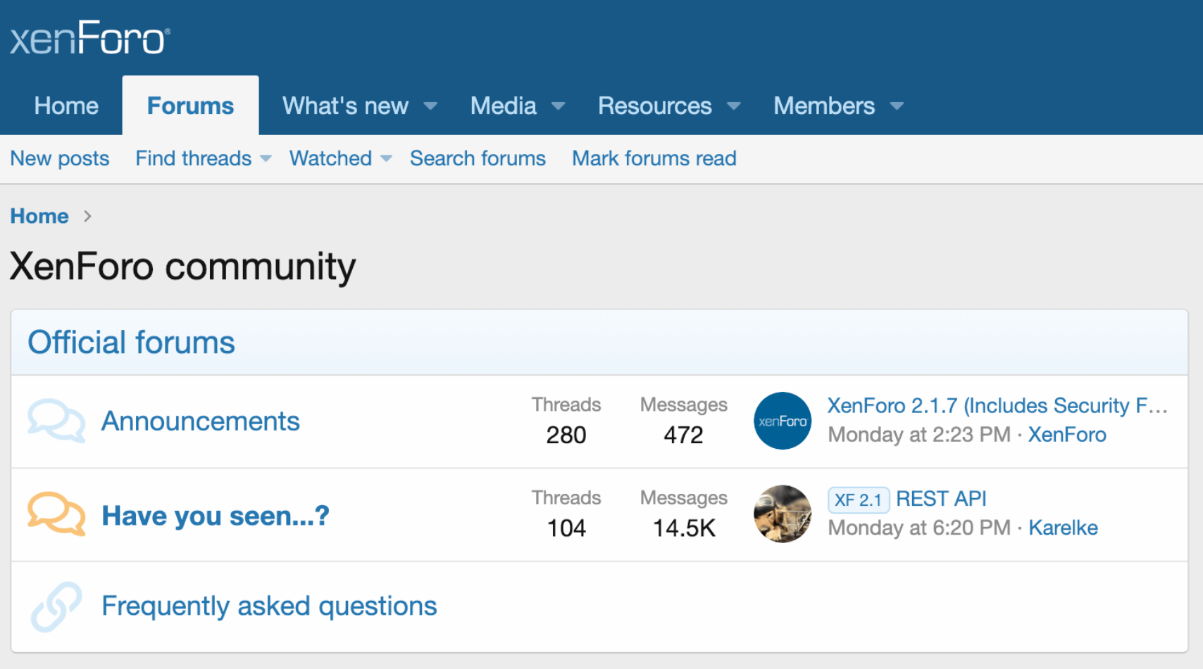Softvér platformy komunity XenForo