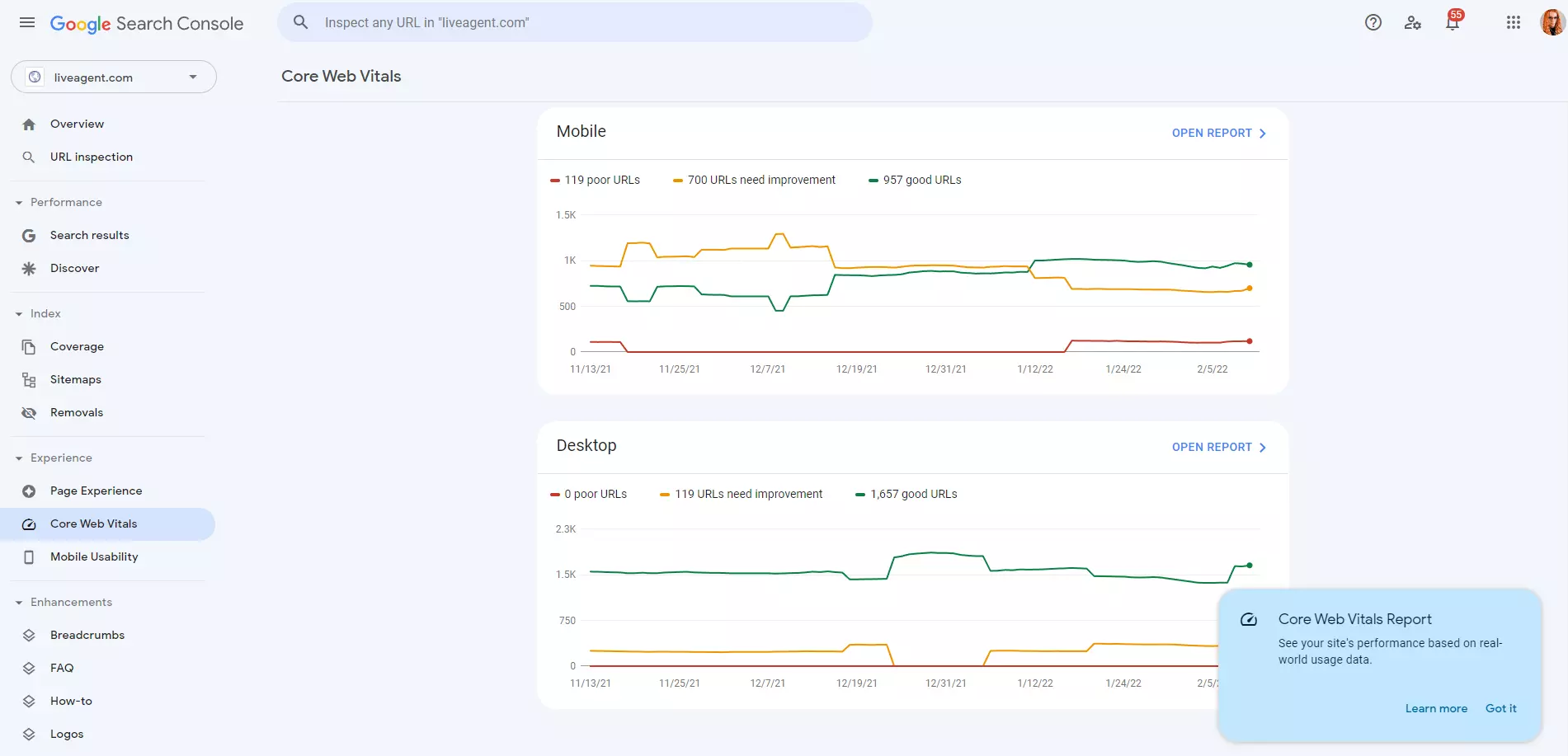 Skontrolujte chyby SEO v Google Search Console