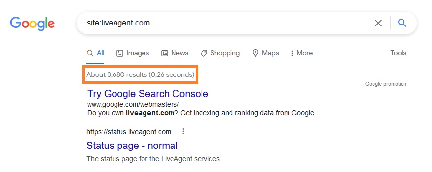 Indexácia LiveAgent
