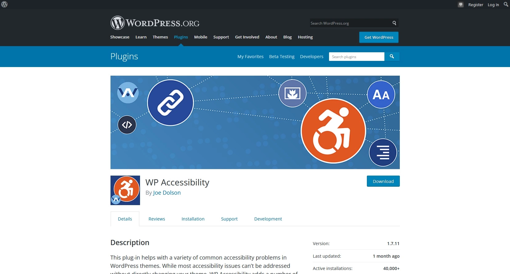 Plugin dostupnosti WordPress
