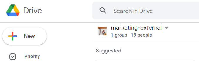 Príklad Dysku Google