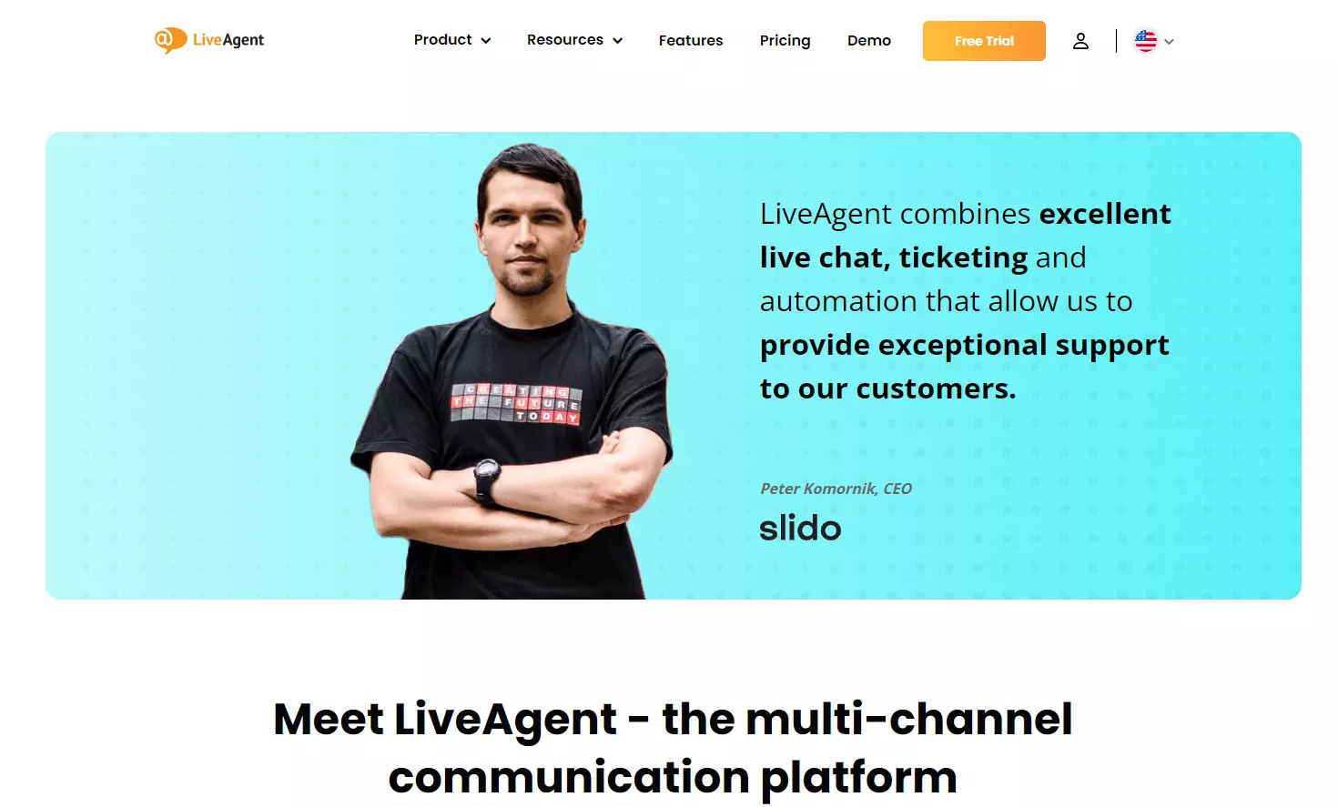 Recenzia generálneho riaditeľa Slido LiveAgent