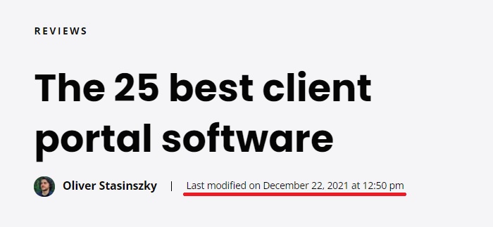 Implementácia dátumu poslednej aktualizácie