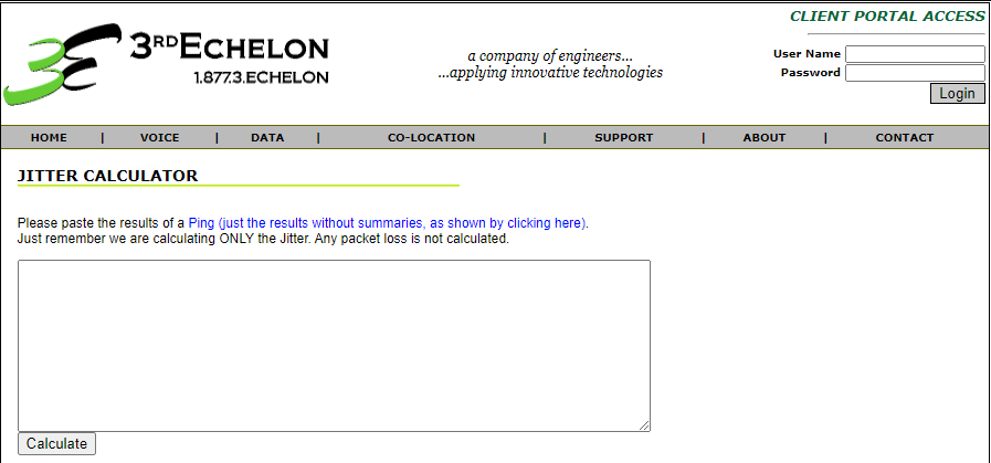 Príklad kalkulačky Jitter