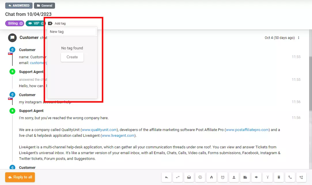 Obrázok ukazuje, ako vytvoriť novú značku priamo v lístku