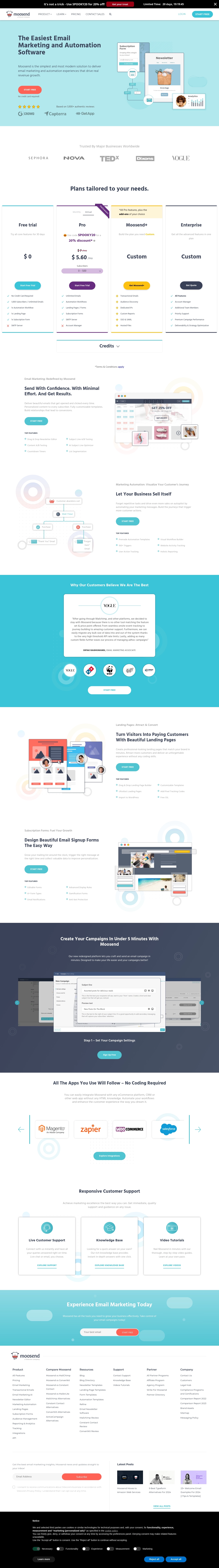 Kontakty na podporu Moosend Help Desk