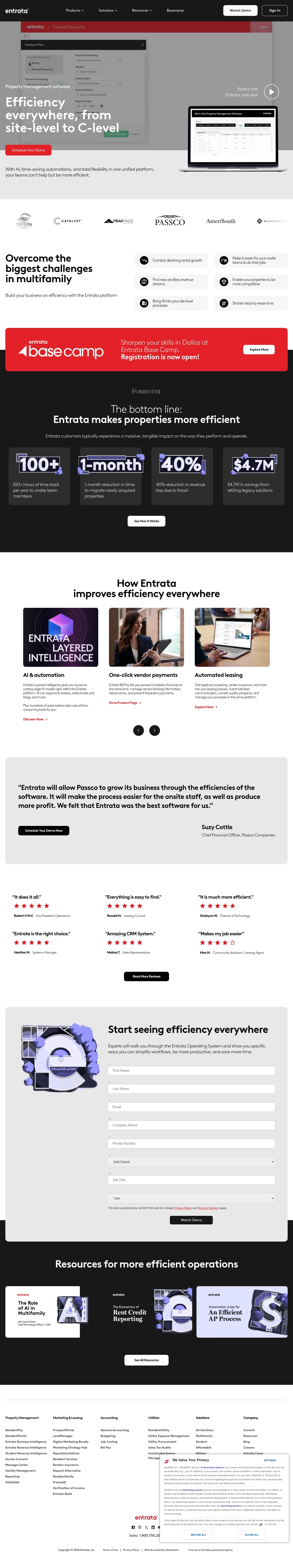 Kontakty na helpdesk Entrata