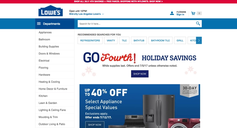 Kontakty na podporu Lowes