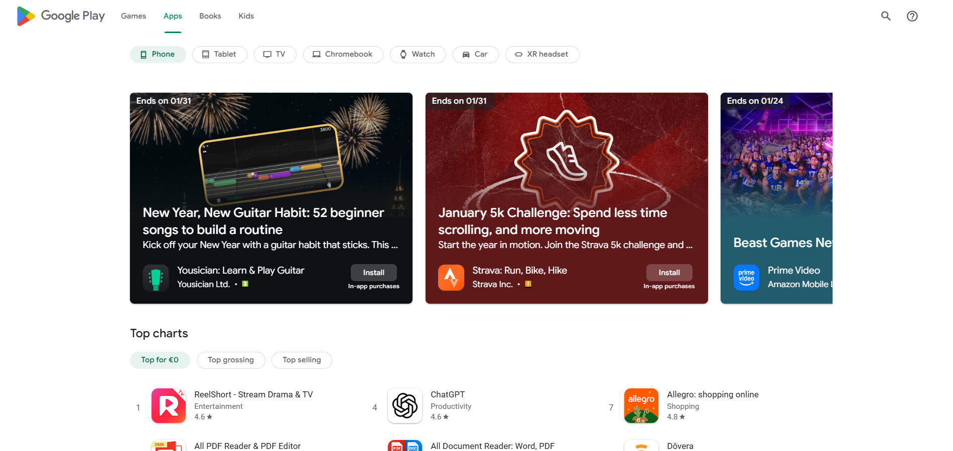 Kontakty na podporu Google Play