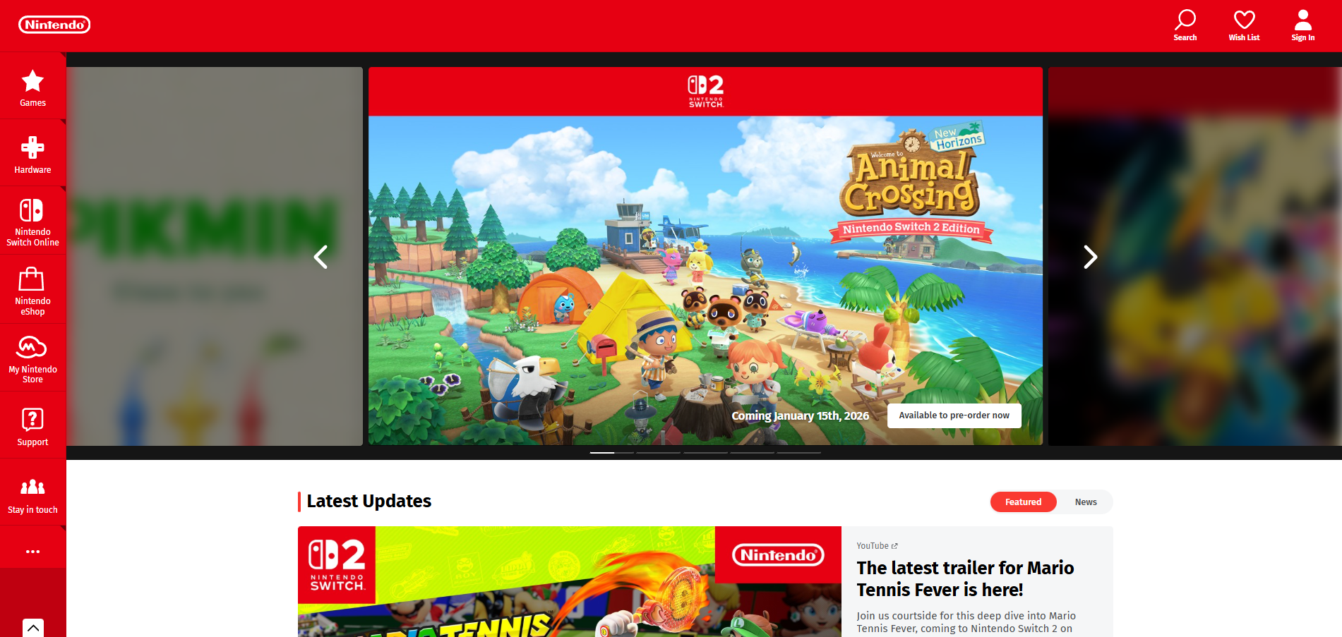 Kontaktné údaje na zákaznícku podporu Nintendo