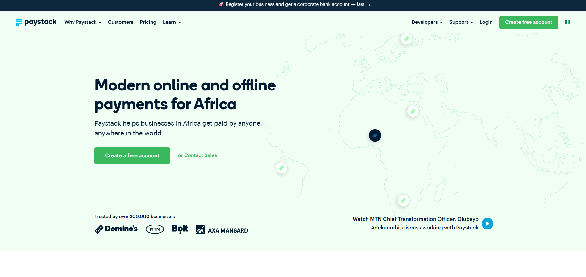 Kontakty na podporu Paystack