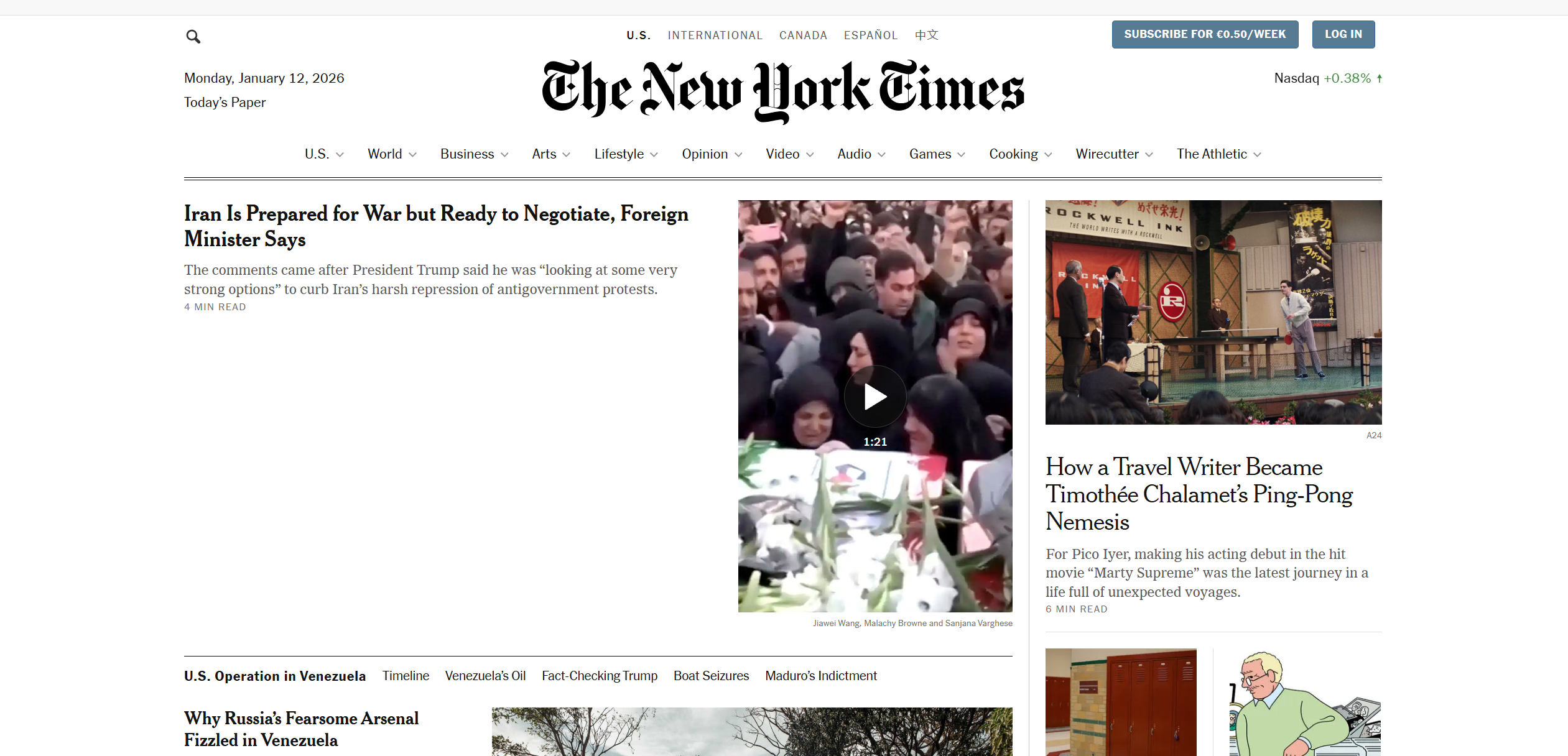 Kontakty na zákaznícku podporu The New York Times